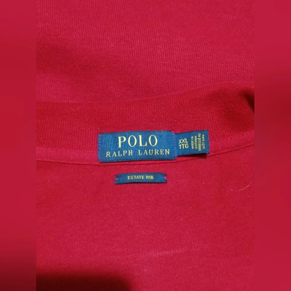 Ralph Lauren Men's Bold Red Zip-Up Sweater